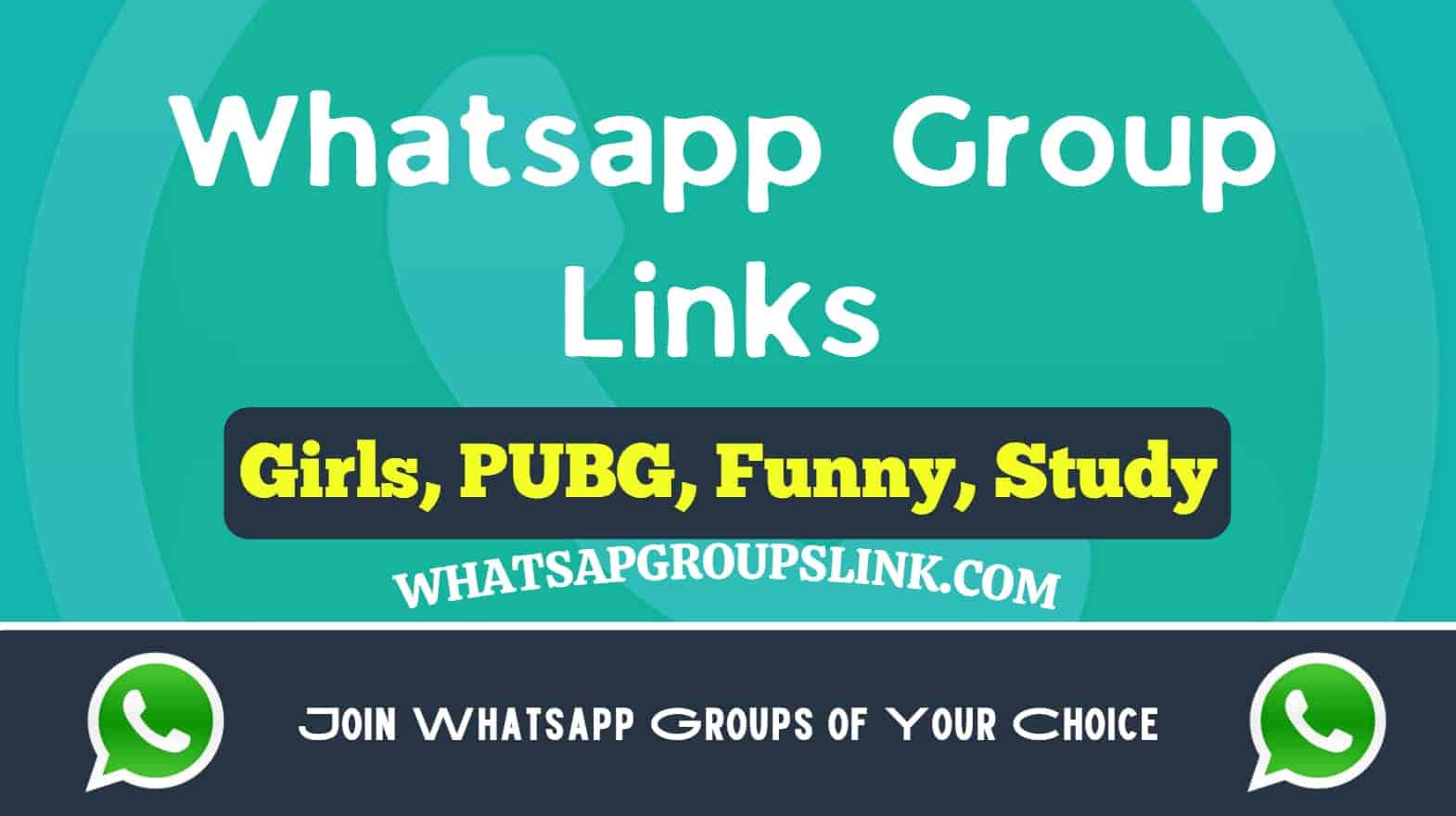 Whatsapp group link tag and two whatsapp icon on bottom